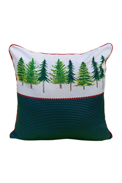 Alacastore Husă de pernă de Anul Nou, verde, cu dungi, decorativă pentru text...