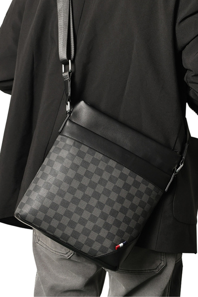 Louis Vettriano Shoulder Bag for Men Crossbody Bag Genuine Leather