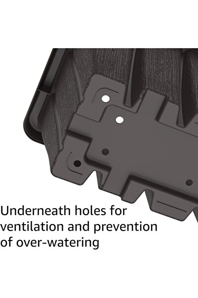 Cosmoplast 24" Cedar Wood-Effect Rectangular Planter with Tray, Multiple Colors