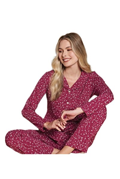 bipamuk Serenel Cotton Fabric Long Sleeve Women's Pajama Set Comfortable Soft Touch
