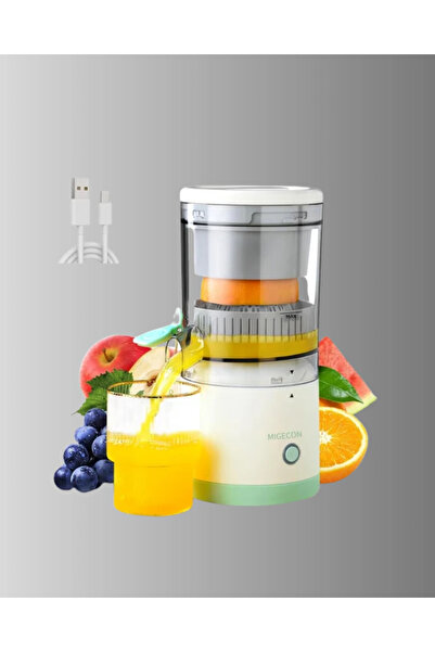 Genel Markalar Taşınabilir Şarjlı Katı Meyve Sıkacağı – 45W Güç, 18000 RPM Hız, 400 mL Kapasite