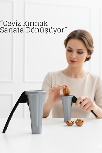 Transformacion Metal Conical Nut and Walnut Cracker - Cast Iron Walnut Nutcracker 722353