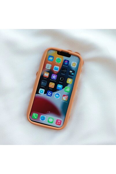 EDELFU iPhone 13 and 14 Compatible Soft and Durable Protective Thick Brown Case with Flower and Bear Pattern