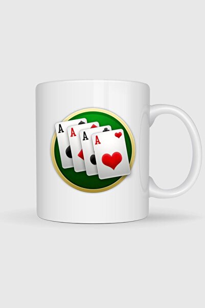 Bahriyeli Collection Card Game Designed Mug Cup