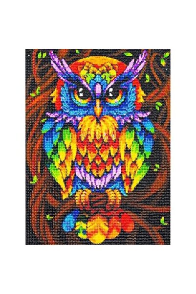 WTO Creative set, painting, diamond embroidery, owl design, 30 x 40 cm