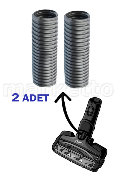 Marketto قطعتان من خرطوم الرأس الماص المتوافق مع فيليبس XC 7043