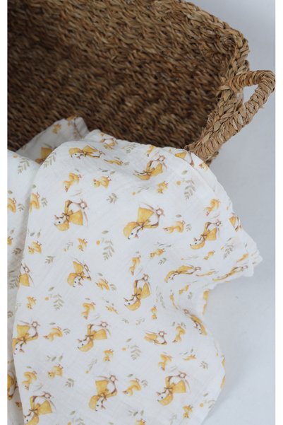 GLORY BABY Double Layer 100% Cotton Organic Muslin Cover - Blanket 100X100 cm