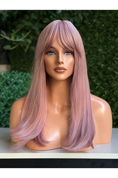 Fenomen Peruk Pink Pembe Düz Vip Peruk Model