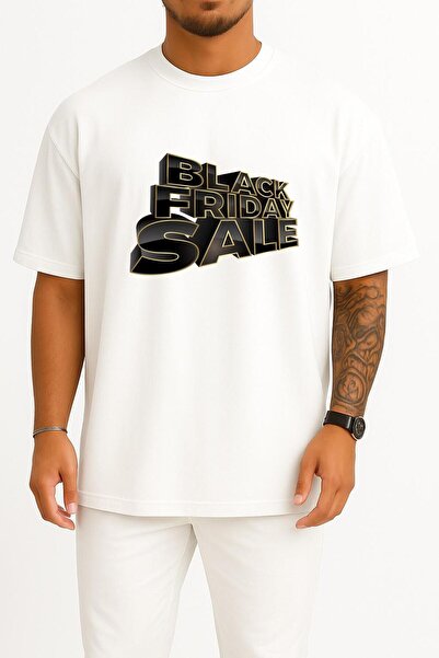 Bahriyeli Collection Tricou unisex cu imprimeu pe piept, supradimensionat, pe...