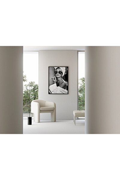 512 STORE Vintage Artist Audrey Hepburn Black/White Çerçevesiz Kuşe Kağıt Poster Ev Dekor Tasarım