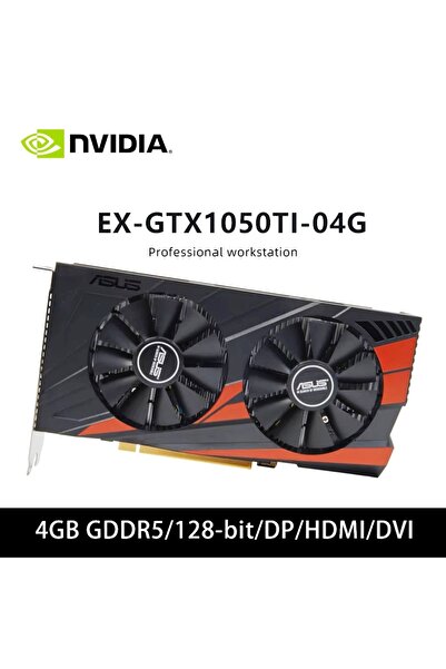 KYNC EX-GTX 1050TI-O4G GeForce GTX 1050 Ti 4GB OC GDDR5 128Bit 16x DVI/HDMI/DP Gaming Kutusuz Refrubished
