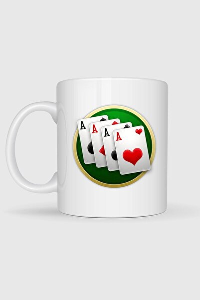 Bahriyeli Collection Card Game Designed Mug Cup