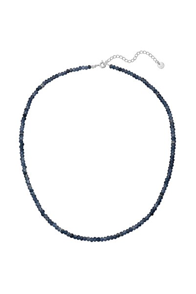 Glanzstücke München Edelsteinhalskette Kette Sterling Silber Chalcedon blau