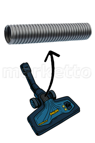 Marketto Philips XB9145/07 Marathon Ultimate Uyumlu Emici Başlık Ara Hortumu