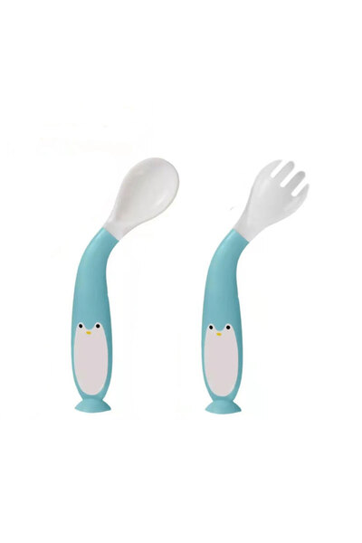 bebeLOGIC Σετ μαχαιροπίρουνα με κουτάλι και πιρούνι για μωρά και παιδιά, εύκα...