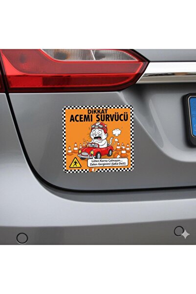 izmirdenet Acemi Sürücü Etiketi - Yeni Sürücü Etiketi - Dikkat Acemi Sürücü M10