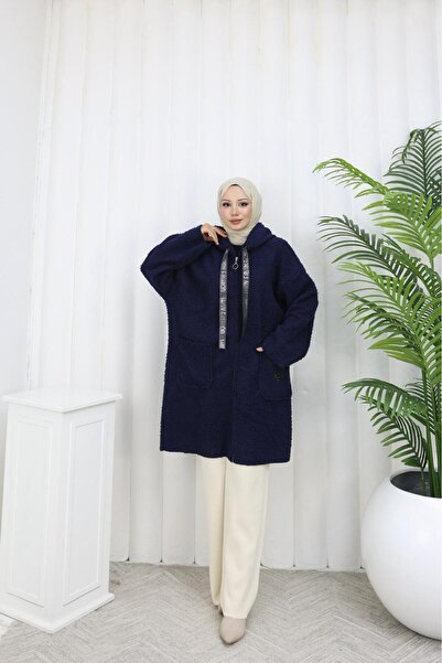 RAZENCİ سترة طويلة بجيوب بغطاء رأس