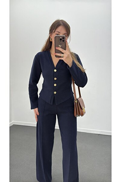 ALVOR SET DE PANTALONI DETALIAȚI CU BUTONI DE AUR