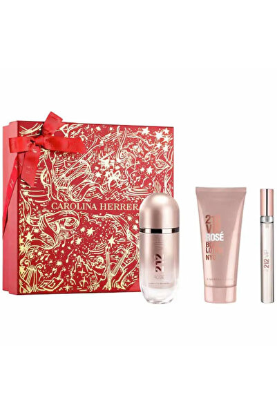 Carolina Herrera 212 Vip Rose Eau De Perfume Spray 80ml Set 3 Pieces