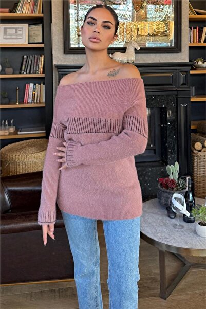 WeShaya PULOVER TRICOTAT CU DARIȚI DE GUL DESICAT