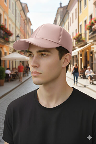 Etoile Studio Classic Black Color Plain Visor Leather Baseball Cap - Simple Stylish Design