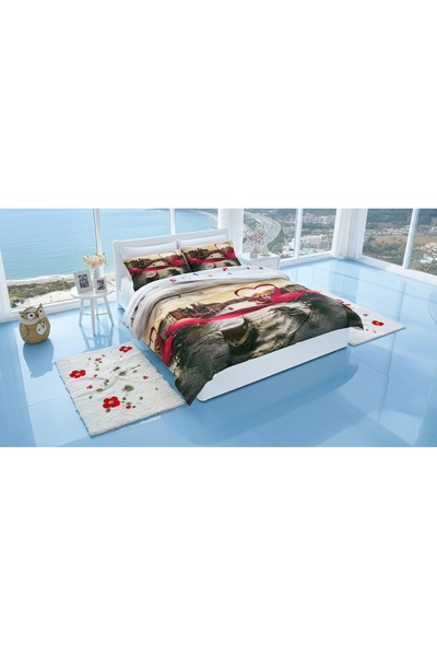 AL-SARIHI GROUPS Turkish double bed quilt set, 6 pieces, 3D