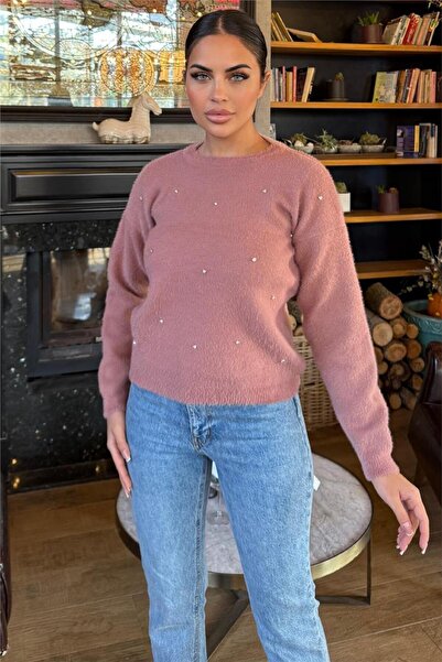 WeShaya PULOVER TRICOTAT CU STONE GUL KURUSU