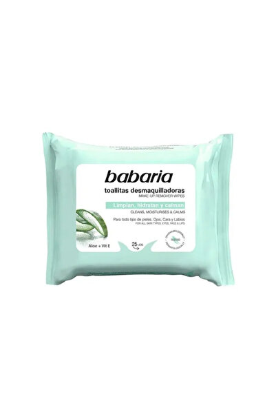 Babaria Șervețele de curățare facială cu aloe vera, 25 de unități