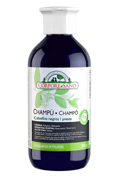 Corpore Champu Henna 300ml Cabellos Negros Bio