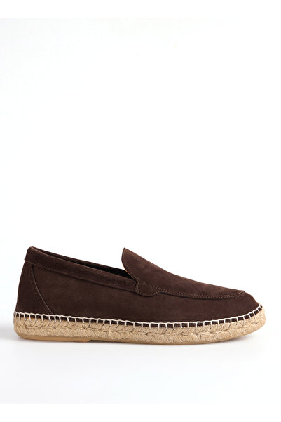 Abarca Deri Kahve Erkek Espadril MOCASIN LISO