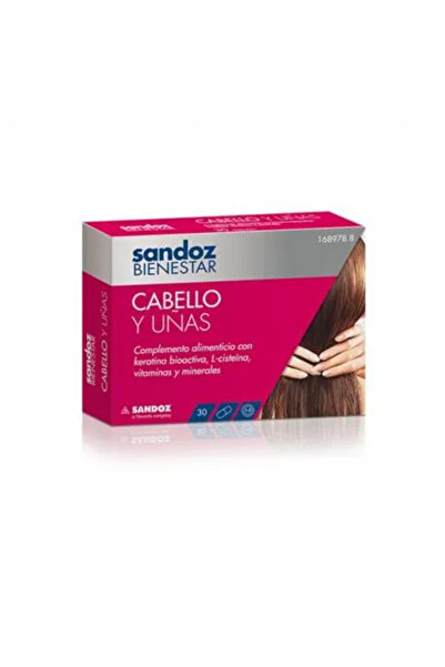 Sandoz Bienestar Cabello y Uñas Complemento Alimenticio 90 Cápsulas