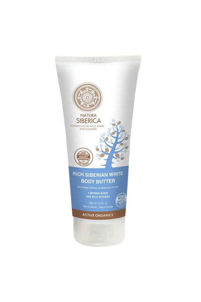Natura Siberica Unt de corp bogat, alb siberian, 200 ml