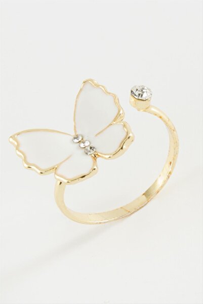 Angel Of Life Butterfly Stone Enamel Ring Small