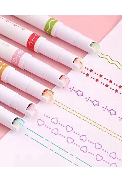 Luminoo BULLET JORNAL SÜSLEME VE KENAR BOYAMA İÇİN KEÇELİ KALEM RULO DESEN BA...