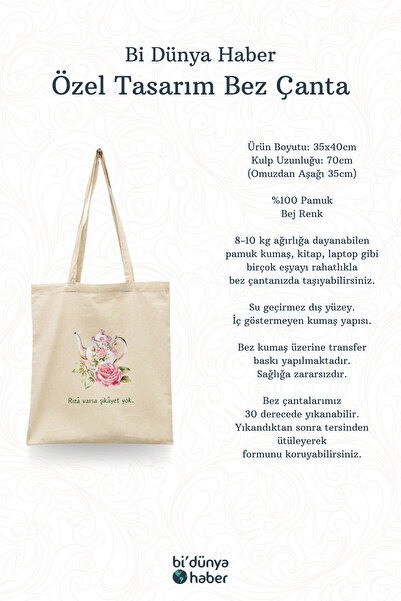 Bi Dünya Haber If There Is Consent, There Is No Complaint. Islamic Series Tote Bag B Printed Cloth Bag