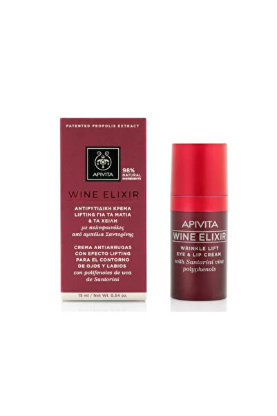 Apivita Cremă de ochi și buze cu elixir de vin, antirid, 15 ml