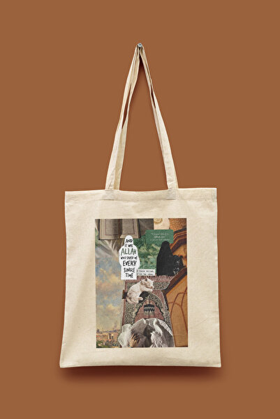 Bi Dünya Haber Σειρά κολάζ 4 - Αλλάχ μαζί μου Ισλαμική σειρά κολάζ Tote Bag B...