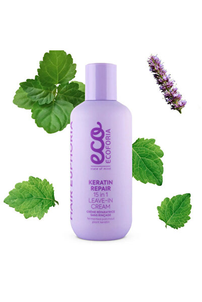 ecoforia Cremă reparatoare cu keratină 15 în 1, fără clătire, 200 ml