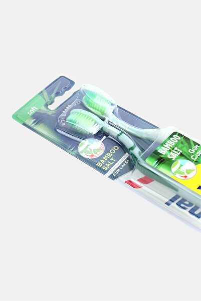 Signal 2 Pieces Bamboo Salt Gum Care Soft Toothbrush