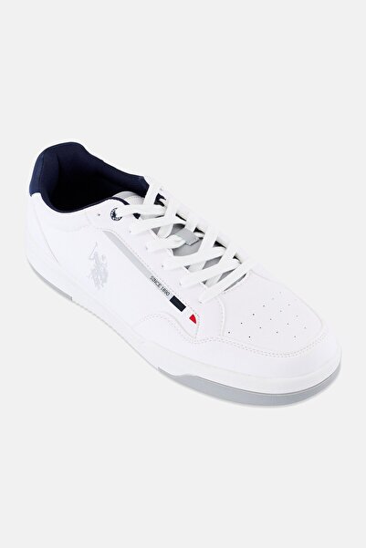 U.S. Polo Assn. Men Lace Up Sneakers, White