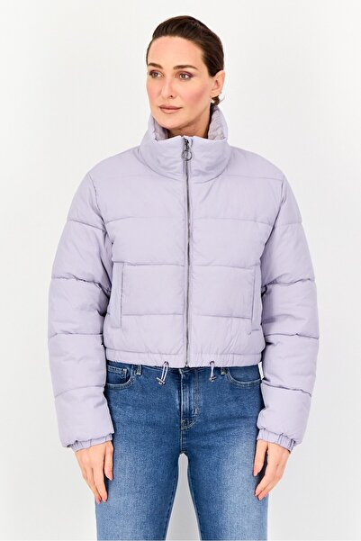Cropp Women Quilted Puffer Jacket, Purple