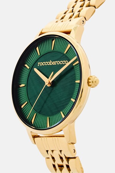 Roccobarocco Women RB4659L-04M Quartz Stainless Steel Watch 33 mm With Bangle Set, Gold