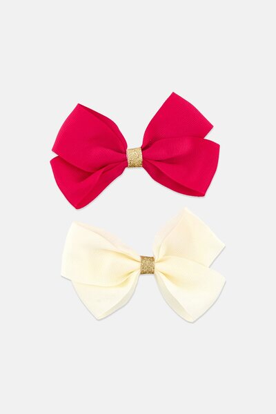 Goody 2 Pieces Ribbon Hair Clip, Assorted