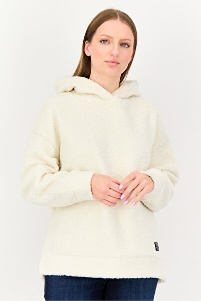 Giordano Women Plain Long Sleeve Hoodies, White