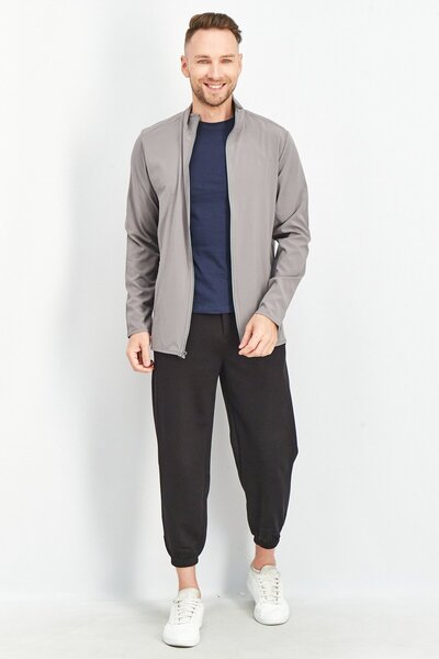 Ideology Men Sportswear Fit Full Zip Jacket, Grey