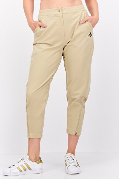 adidas Women Sportswear Fit Brand Logo Training Pants, Beige