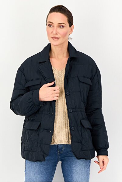 Andrew Marc Women Quilted Puffer Jacket, Navy