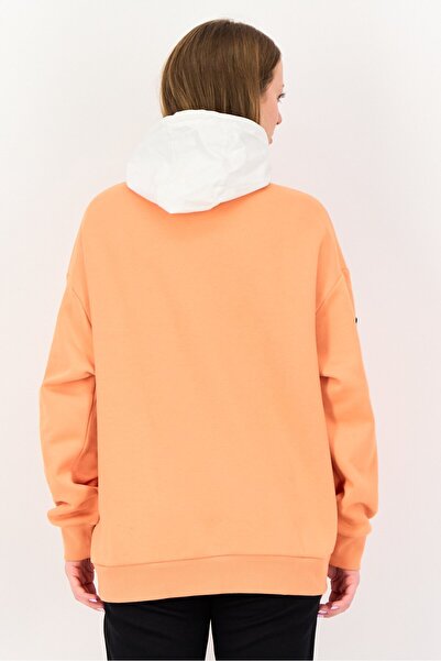 Giordano G-Motion Women Sportswear Fit Long Sleeves Outdoor Hoodie, Orange