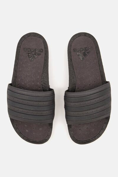 adidas Men Brand Logo Slip-on Slides, Black