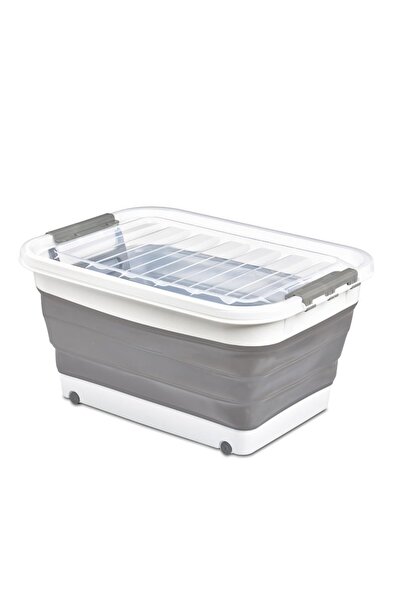 Hype Store Foldable Accordion Storage Basket with Wheels (45 Lt) |   Practica...